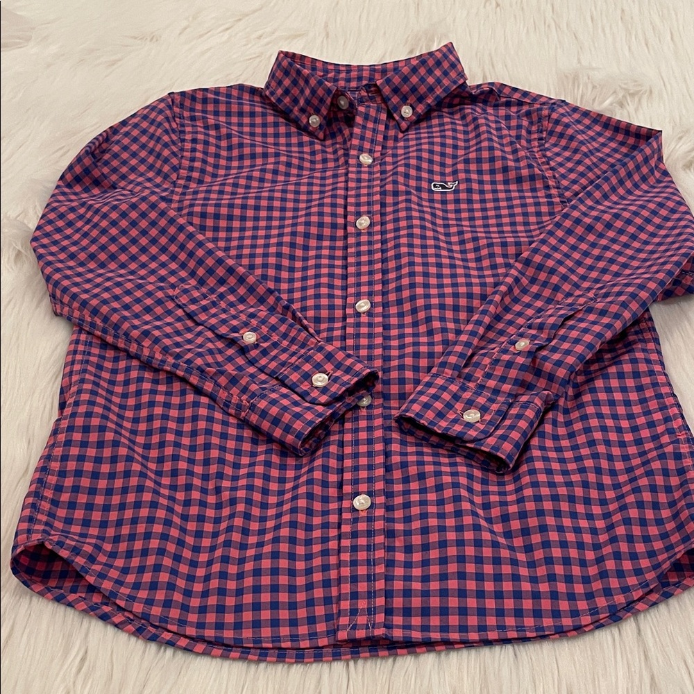 Vineyard Vines Boys Gingham Performance Button Down Shirt